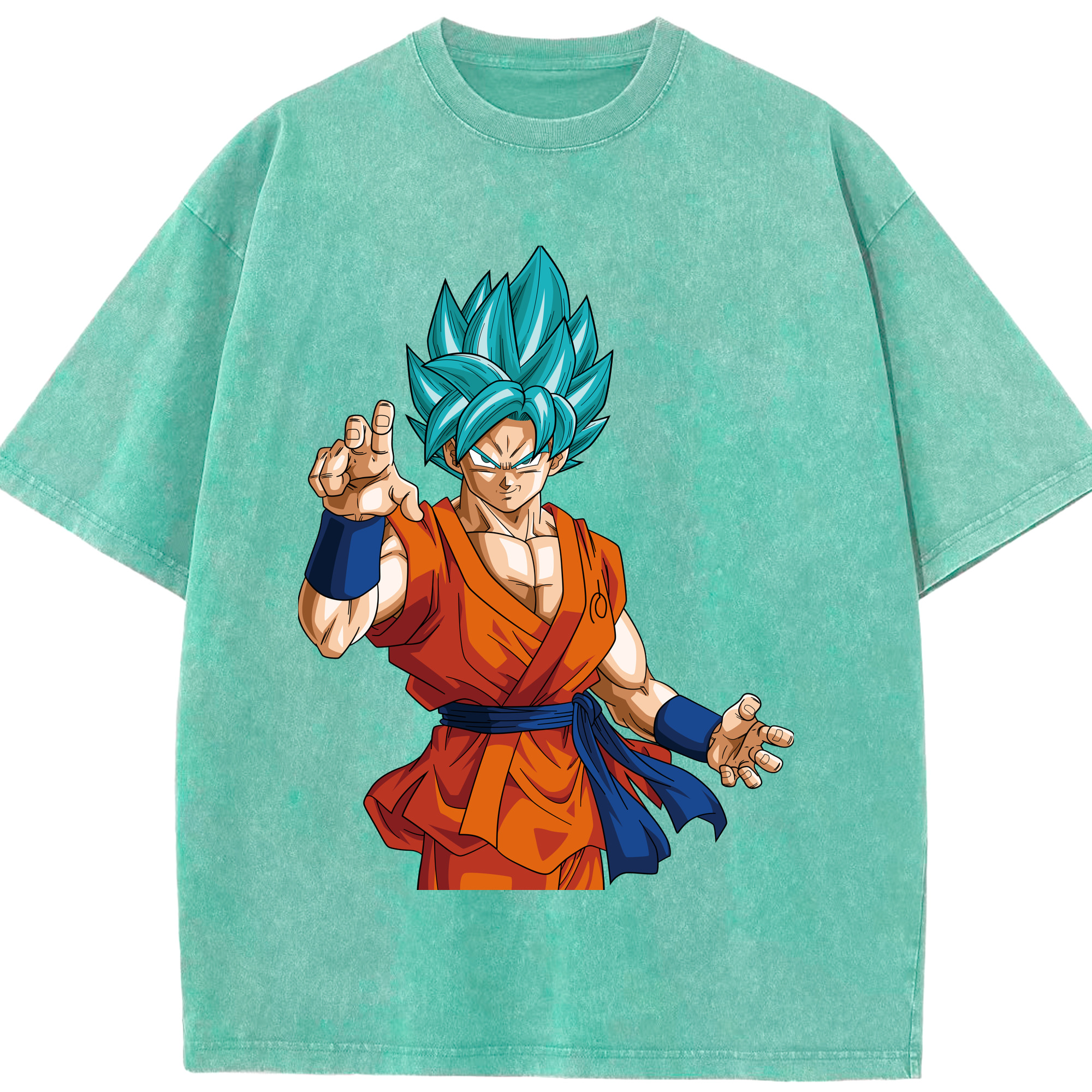（画像用） ドラゴンボール 孫悟空（そん ごくう）Son Goku カカロット DRAGON BALL Kakarotto 綿100% ヴィンテージ風 半袖Tシャツ（フロントプリント）